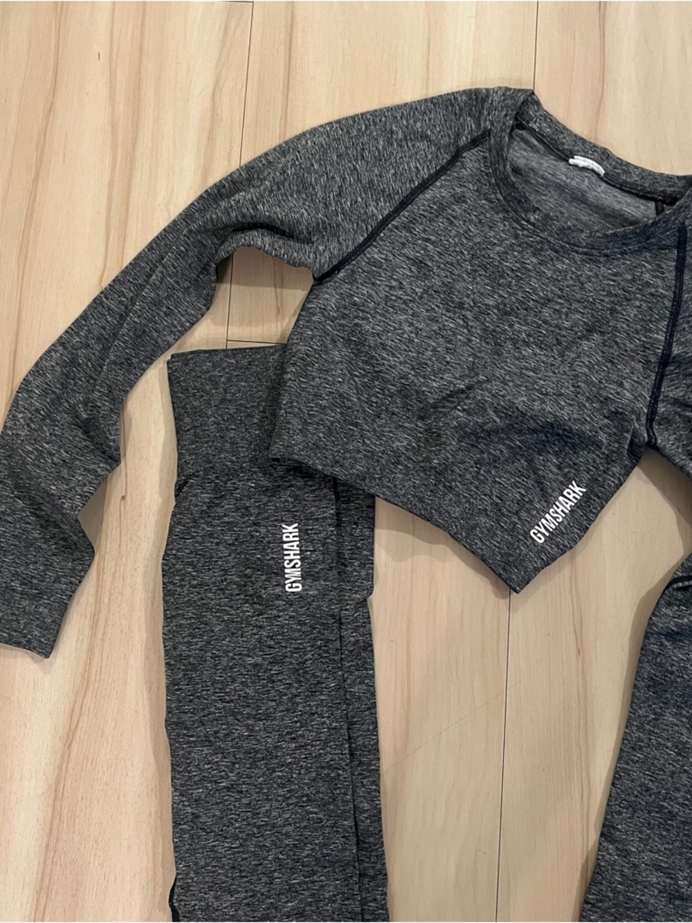 Gymshark Charcoal Heather Seamless Crop Top & Leggings
